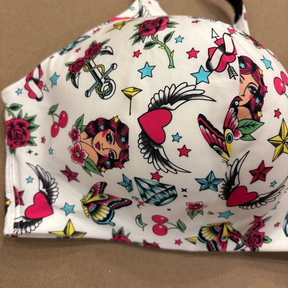 Torrid Star Girl Tattoo Wireless Bra Size 42D - Picture 2 of 7